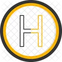 Capital h  Icon