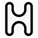 Capital H Letter Typography H Loading H 아이콘