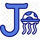 Capital J Alphabet Type Icon