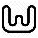 Capital W Letter Typography W Loading W 아이콘