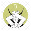 Capricorn zodiac sign  Icon