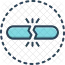 Quebrar Capsula Quebrar Quebrar Pilula Ícone