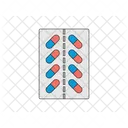 Capsules Colored Outline Style Medical Icon Hospital Icon