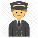 Travel Flight Attendant Captain Icon