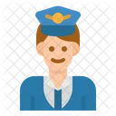 Captain Pilot Hat Icon