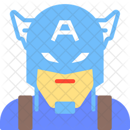 Captain america Icon - Download in Flat Style