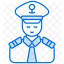 Captain Man Pilot Icon