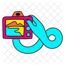Vibrante Tomar Una Fotografia Ilustracion Fotografia Capturar Una Imagen Icono