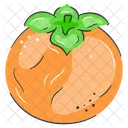 Caqui Fruta Comida Icono