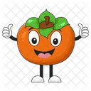Caqui Fruta Comida Icono
