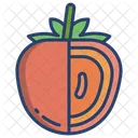 Caqui Fruta Saludable Icono