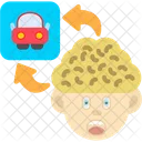 Car Brain Drive Mental Travel Icon