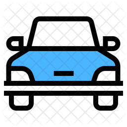 Car Icon - Download in Colored Outline Style