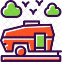 Car Caravan Trailer Icon