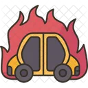 Car Burned Fire Icon