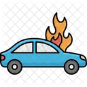 Car Accident Flame  Icon