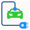 Car And Electric Plug  Icon