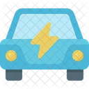Car Bolt Accident Thunderstorm Icon