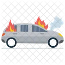 Car Fire Car Burning Car Heated Icon