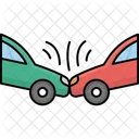 Car Collide Front Side Accident Car Icon
