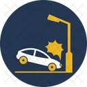 Car Collision With Street Light Accident Automobile Icon