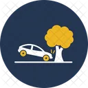 Car Collision With Tree Accident Car Icon