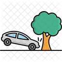 Car Collision With Tree Accident Car Icon