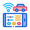 Car Control With Mobile  Icon