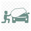 Car Cover Uncover Car Icon