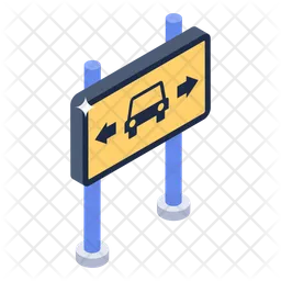 Car Direction Board  Icon