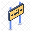 Car Direction Sign Car Direction Banner Car Direction Board Icon
