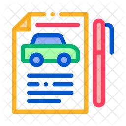 Car Document  Icon