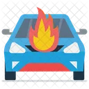Car Fire Burning Car Car Heated Icon