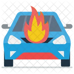 Car Engine Burning  Icon