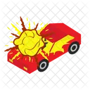 Car Explosion Accident Fire Icon