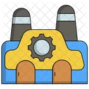Car Factory Manufacturing Car Icon