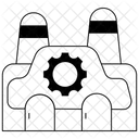 Car Factory Manufacturing Car Icon
