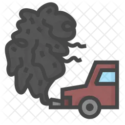 Car fumes air pollution  Icon