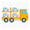 Car Hauler Transportation Car Carrier Trailer Icon