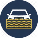 Car In Flood Water Autonomous Icon