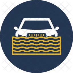 Car in flood, water  Icon