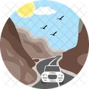 Car in hills  Icon