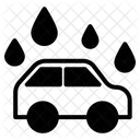 Car In Rain Journey In Raining Autonomous Icon