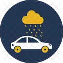 Car In Rain Journey In Raining Automobile Icon