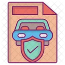 Insurance Protected Driving License Icon