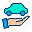 Hand Protection Car Icon