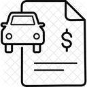 자동차 보험 문서 자동차 자동차 문서 아이콘