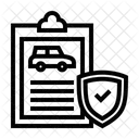 Car Insurance Clipboard Contract Icon