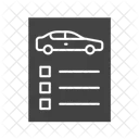 Car Items Checklist Vehicle Document Icon