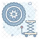 Car Jack Vehicle Maintenance Jack Lift Tool Icon